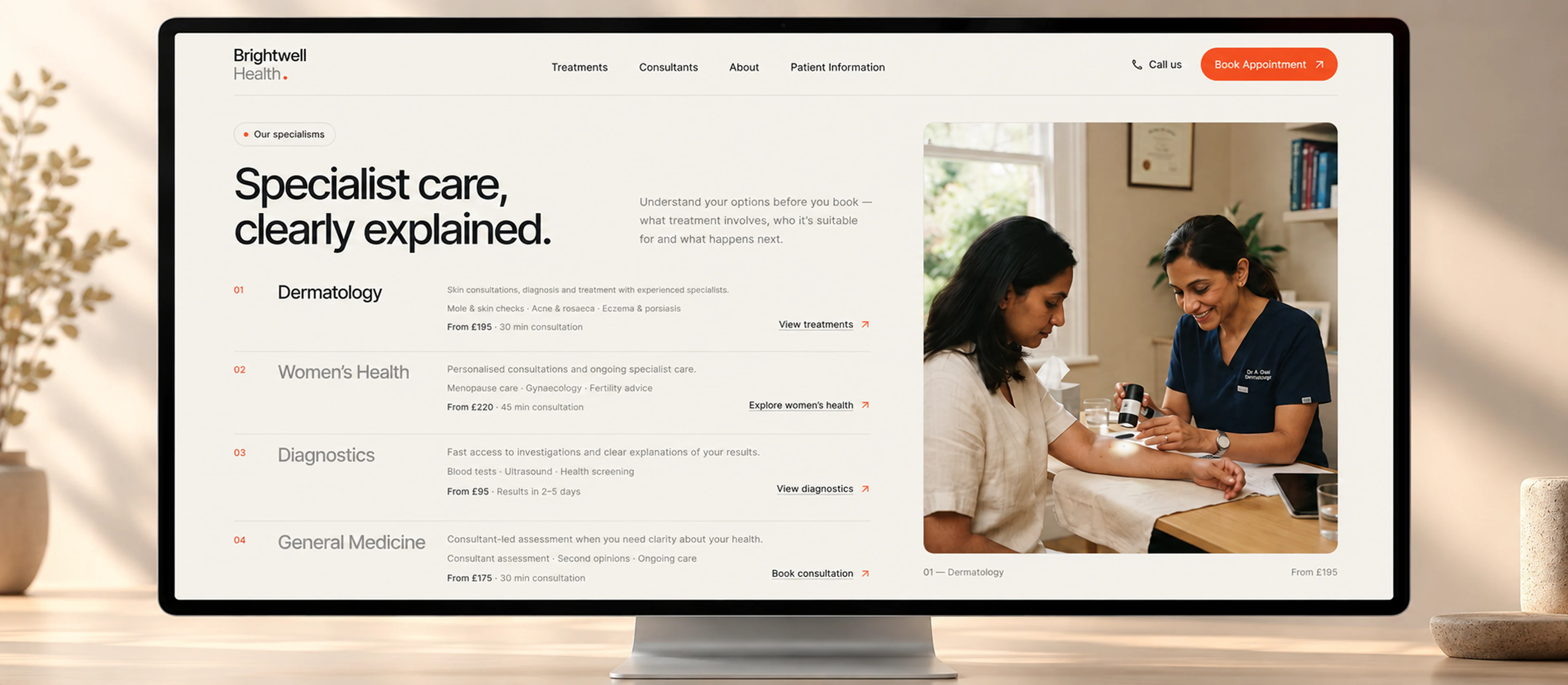 Brightwell Health services interface