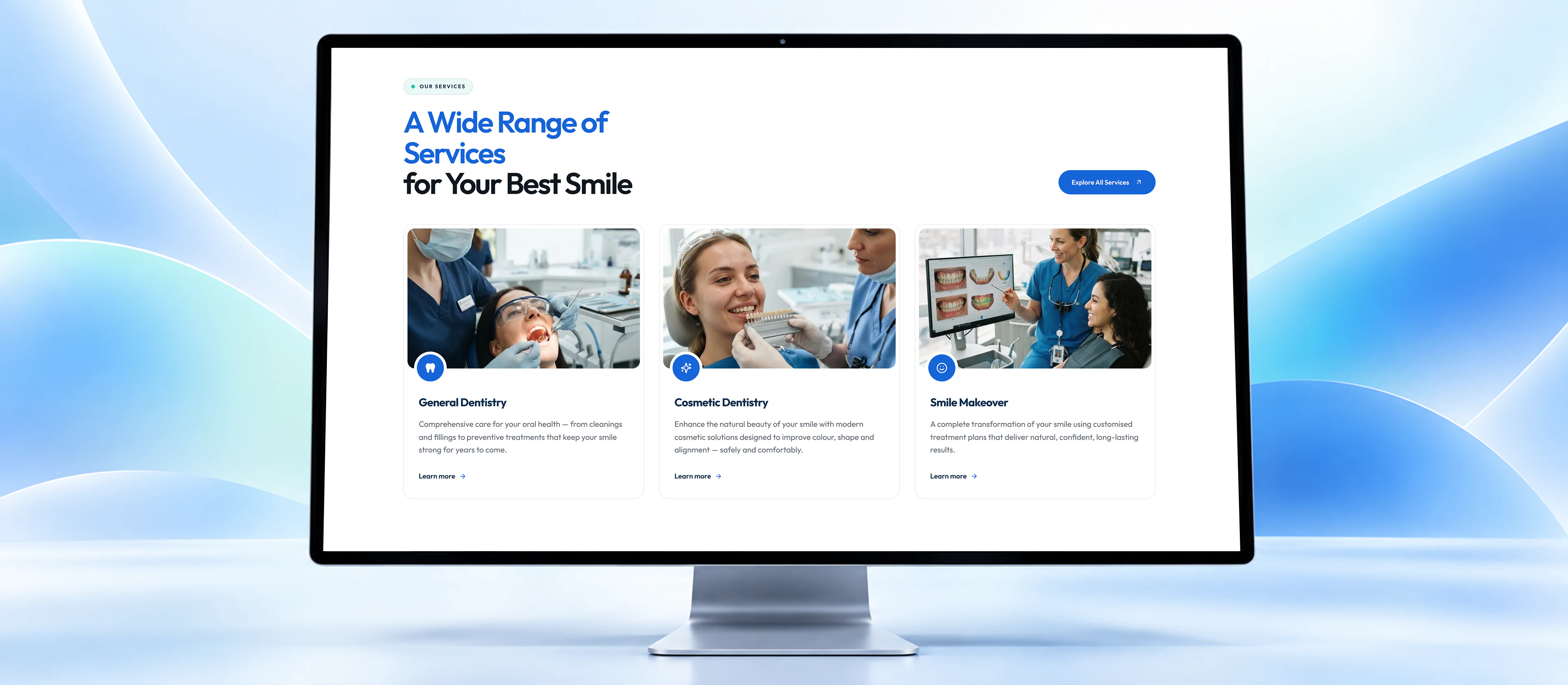 ComfortCare services and treatment discovery interface