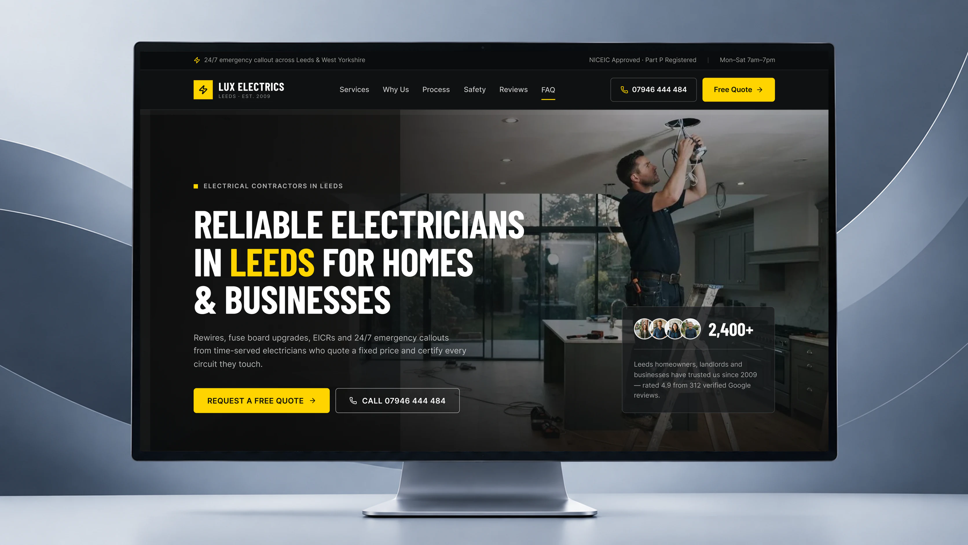 The Lux Electrics website