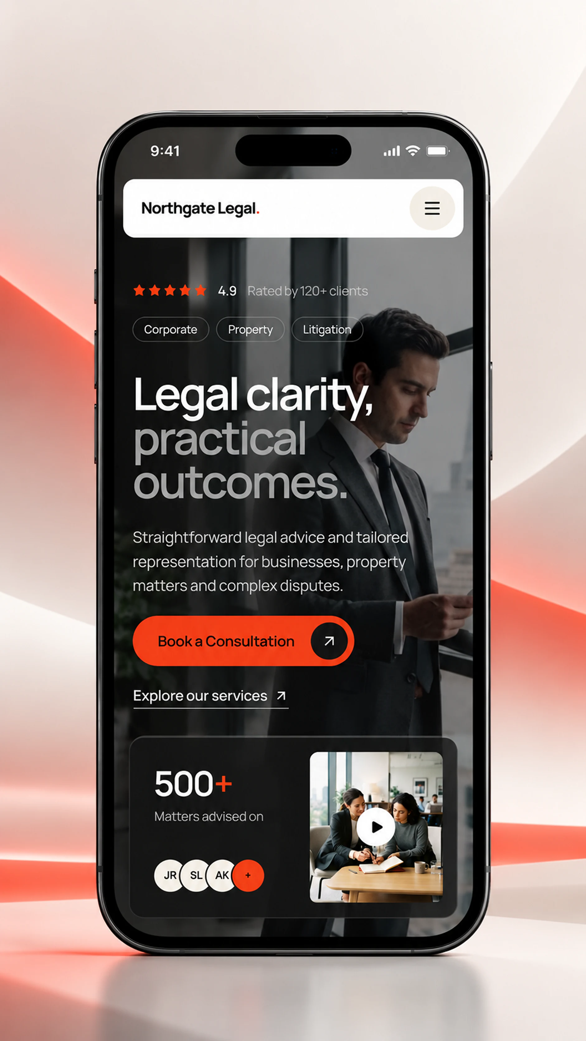 Northgate Legal mobile website journey